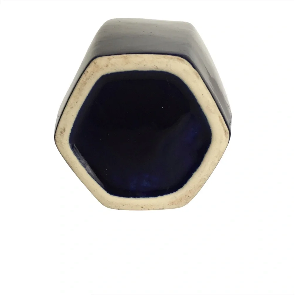 Vintage Cobalt Blue Japanese Golden Bird Vase - Picture 6 of 6